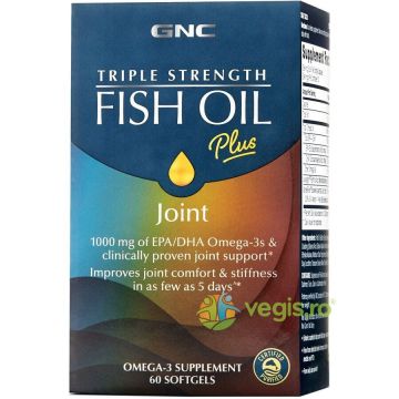 Ulei de Peste cu Suport pentru Articulatii (Fish Oil Plus Joint) Triple Strength 60cps moi