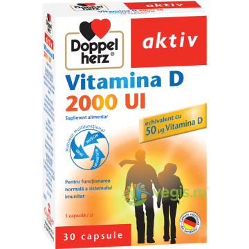 Vitamina D 2000UI Aktiv 30cps