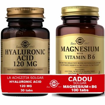Pachet Acid hialuronic 30cp+Magneziu B6 100cp - SOLGAR