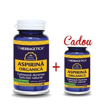 Pachet Aspirina organica 60+30cps - HERBAGETICA