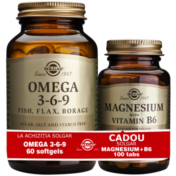 Pachet Omega369 60cps+Magneziu B6 100cp - SOLGAR