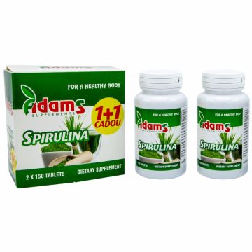 Pachet Spirulina 400mg 2x150cp - ADAMS