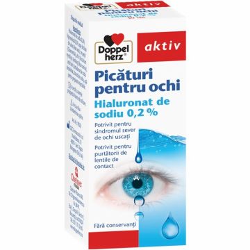 Picaturi ochi hialuronat 0,2% Augen Tropfen 10ml - DOPPEL HERZ