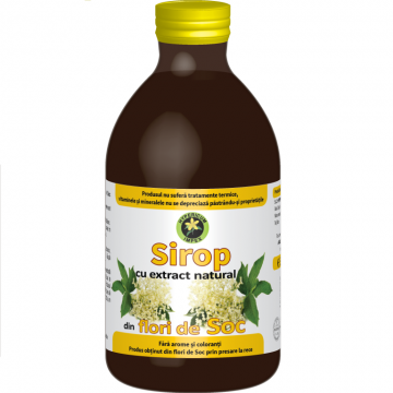 Sirop flori soc cu zahar invertit 500ml - HYPERICUM PLANT