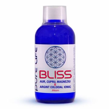 Aur cupru magneziu argint coloidal 20ppm Bliss 240ml - PURE LIFE