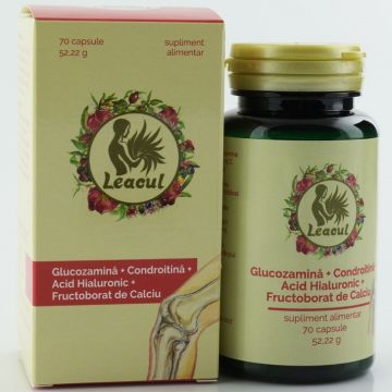 Glucozamina condroitina HA fructoborat calciu 70cps - LEACUL