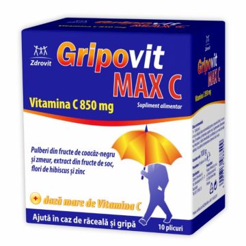 Gripovit Max C ghimbir miere 10pl - NATUR PRODUKT