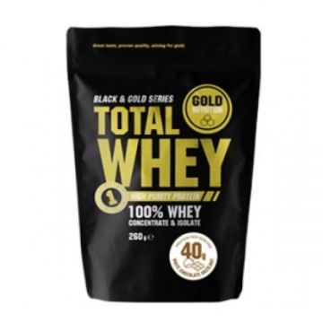 Pulbere proteica Total Whey vanilie 260g - GOLD NUTRITION