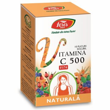 Vitamina C500 naturala solubila 10pl - FARES