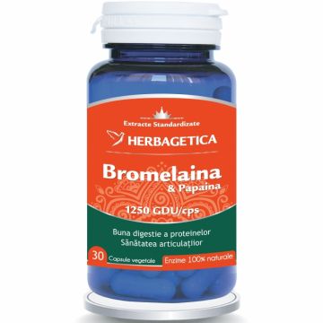 Bromelaina papaina 30cps - HERBAGETICA