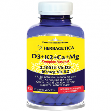 Complex natural [Detrix] D3 K2 Ca Mg 120cps - HERBAGETICA