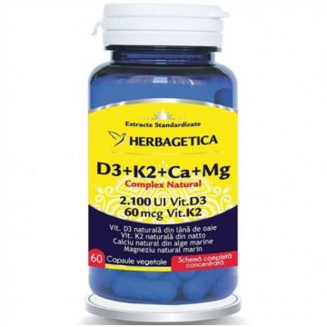 Complex natural [Detrix] D3 K2 Ca Mg 60cps - HERBAGETICA