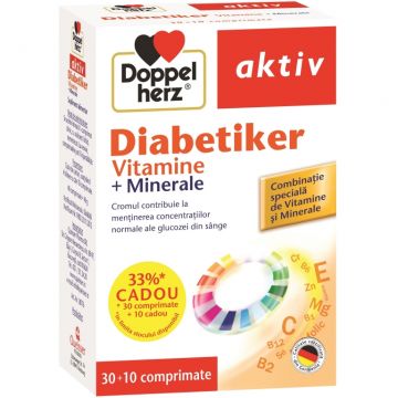 Pachet Vitamine minerale Diabetiker 30+10cp - DOPPEL HERZ