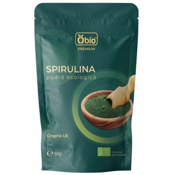 Pulbere spirulina bio 50g - OBIO