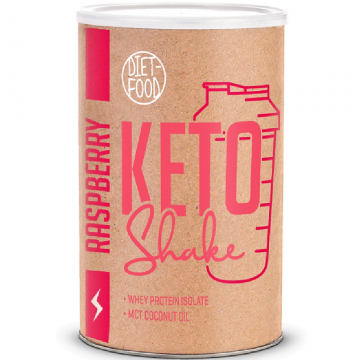 Shake instant Keto proteic zer izolat mct zmeura 300g - DIET FOOD