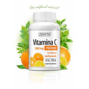 Vitamina C 1000mg premium citrice bioflavonoide 60cps - ZENYTH