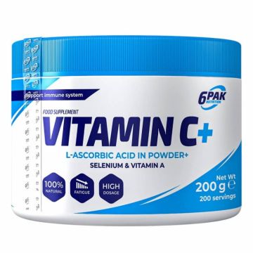 Vitamina C+ Se A pulbere 200g - 6PAK NUTRITION