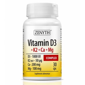 Vitamina D3 K2 Ca Mg complex 30cps - ZENYTH