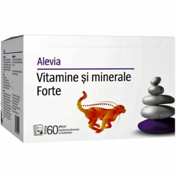 Vitamine minerale Forte solubile 60pl - ALEVIA