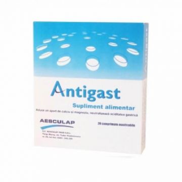 Antigast, 20 comprimate masticabile, Aesculap Antigast, 20 comprimate masticabile, Aesculap