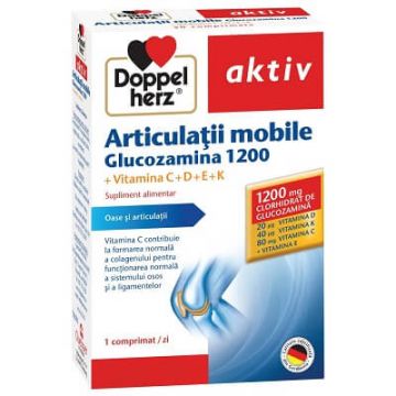 Articulații mobile Glucozamină 1200, 30 comprimate, Doppelherz