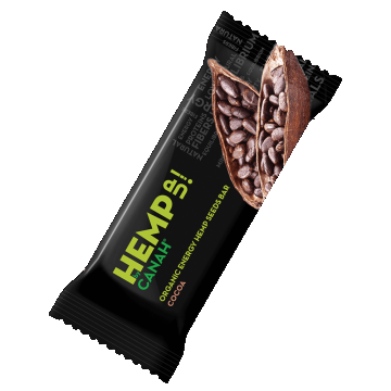 Baton bio cu seminte de canepa si cacao, 48 g, Canah Baton bio cu seminte de canepa si cacao, 48 g, Canah