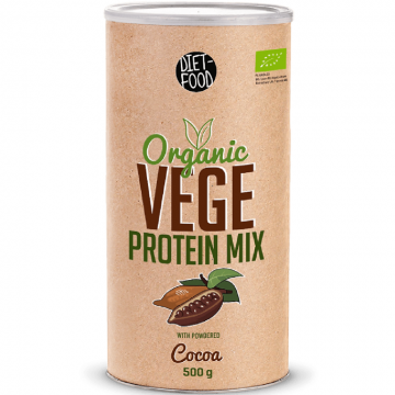 Pulbere proteica mix vegan Vege cacao 500g - DIET FOOD