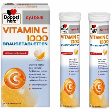 Vitamina C 1000mg System 40ef - DOPPEL HERZ