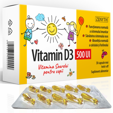 Vitamina D3 500ui copii 30cps - ZENYTH