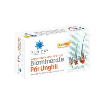 Biominerale păr unghii, 30 tablete, Helcor