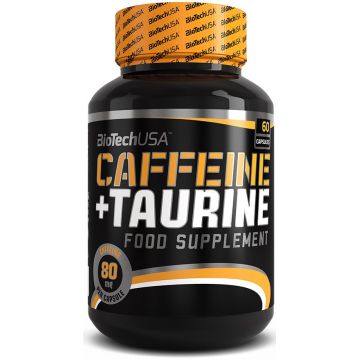 Caffeine + Taurine 80 mg, 60 capsule, Biotech USA