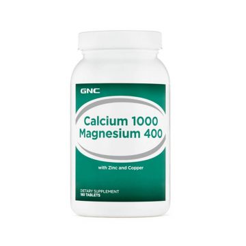Calciu 1000 mg și Magneziu 400 mg (961767), 180 tablete, GNC