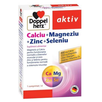 Calciu Magneziu Zinc Seleniu, 30 comprimate, Doppelherz