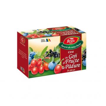 Ceai cu goji și fructe de pădure Aromfruct, 20 plicuri, Fares