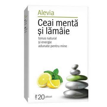 Ceai cu mentă și lămâie, 20 plicuri, Alevia Ceai cu mentă și lămâie, 20 plicuri, Alevia