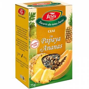 Ceai cu Papaya și Ananas, 75 g, Fares