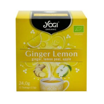 Ceai Ginger Lemon, 12 plicuri, Yogi Tea