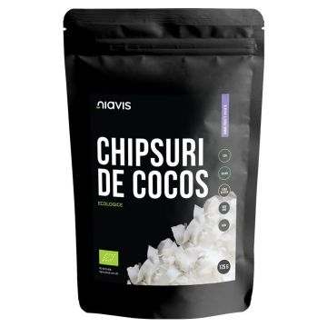 Chipsuri de cocos raw ecologice, 125g, Niavis