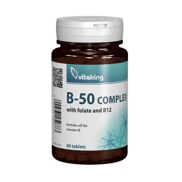 Complex Mega B 50 cu folat, 60 comprimate, Vitaking