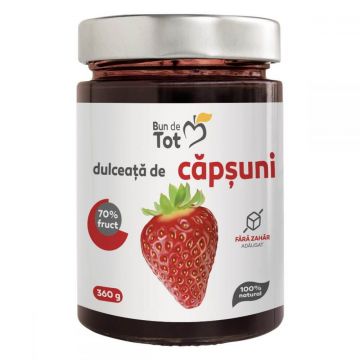 Dulceata de Capsuni dulceata fara zahar, 360g, Dacia Plant