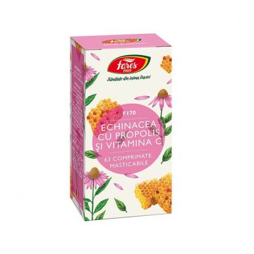 Echinacea cu Propolis și Vitamina C, F170, 60 comprimate, Fares