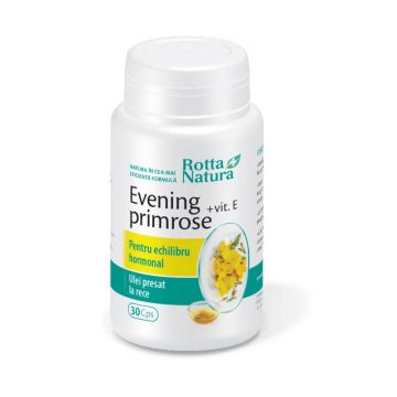 Evening Primrose + Vitamina E, 30 capsule, Rotta Natura