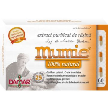 Extract purificat de rasina Mumie, 60 capsule, Damar General Trading