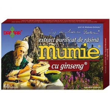 Extract purificat de rasina Mumie cu Ginseng, 60 tablete, Damar General Trading