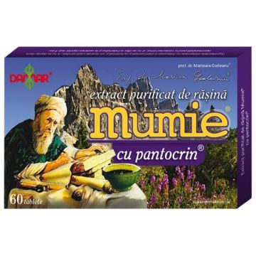 Extract purificat de rasina Mumie cu Pantocrin, 60 tablete, Damar General Trading