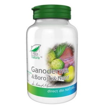 Ganoderma, Borojo și Noni, 60 capsule, Pro Natura