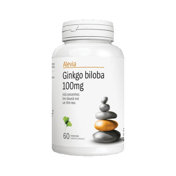 Ginkgo Biloba 100 mg, 60 comprimate, Alevia