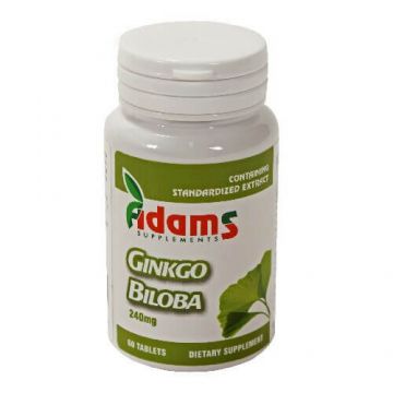 Ginkgo Biloba 240mg, 60 tablete, Adams Vision