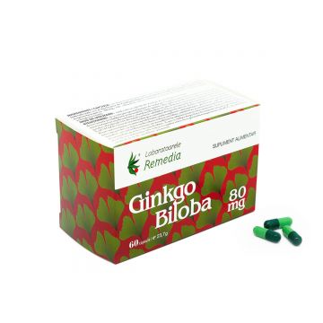 Ginkgo Biloba 80mg, 60 capsule, Remedia