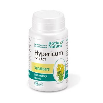 Hypericum extract cu Sunătoare, 30 capsule, Rotta Natura